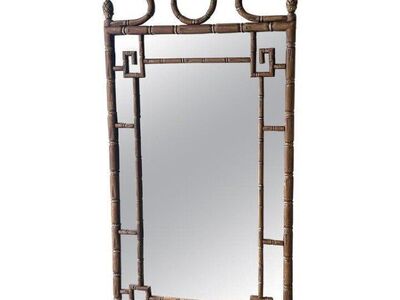 Hollywood Regency Bamboo Mirror