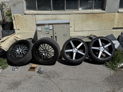 Four 20-inch aftermarket rims and tires from 2014 BMW 750iL. $600 OBO