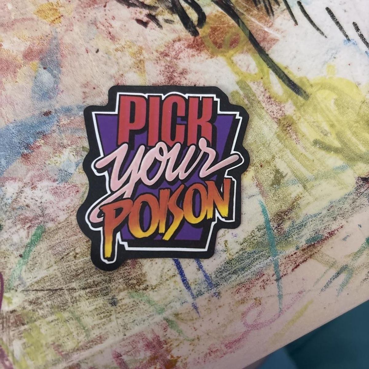 Pick Your Poison Vinyl Sticker Decal - Purple, Red, Orange