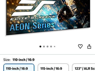 Elite Screens AR110WH2 Home Theater