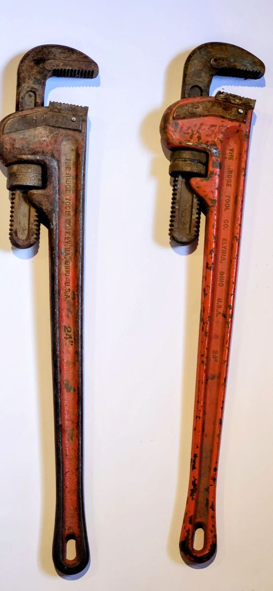 24" RIDGID heavy duty pipe wrench. $35 for 1 or Both for $55. Southeast of Mt Pleasant