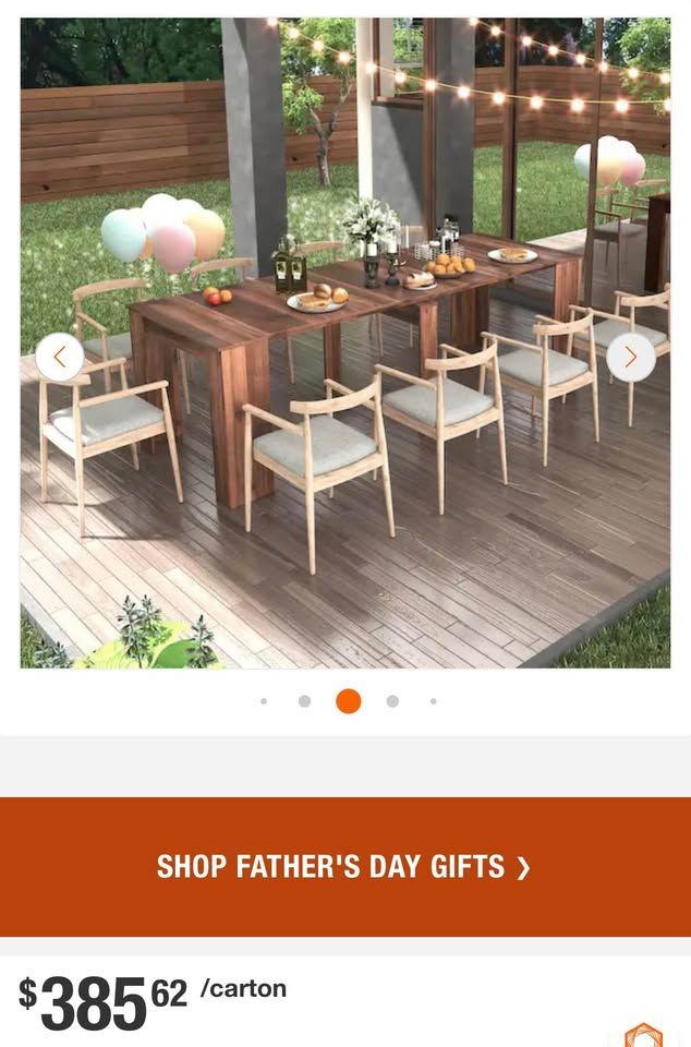 Wood MDF Outdoor dining table, Multifunctional extendable console table