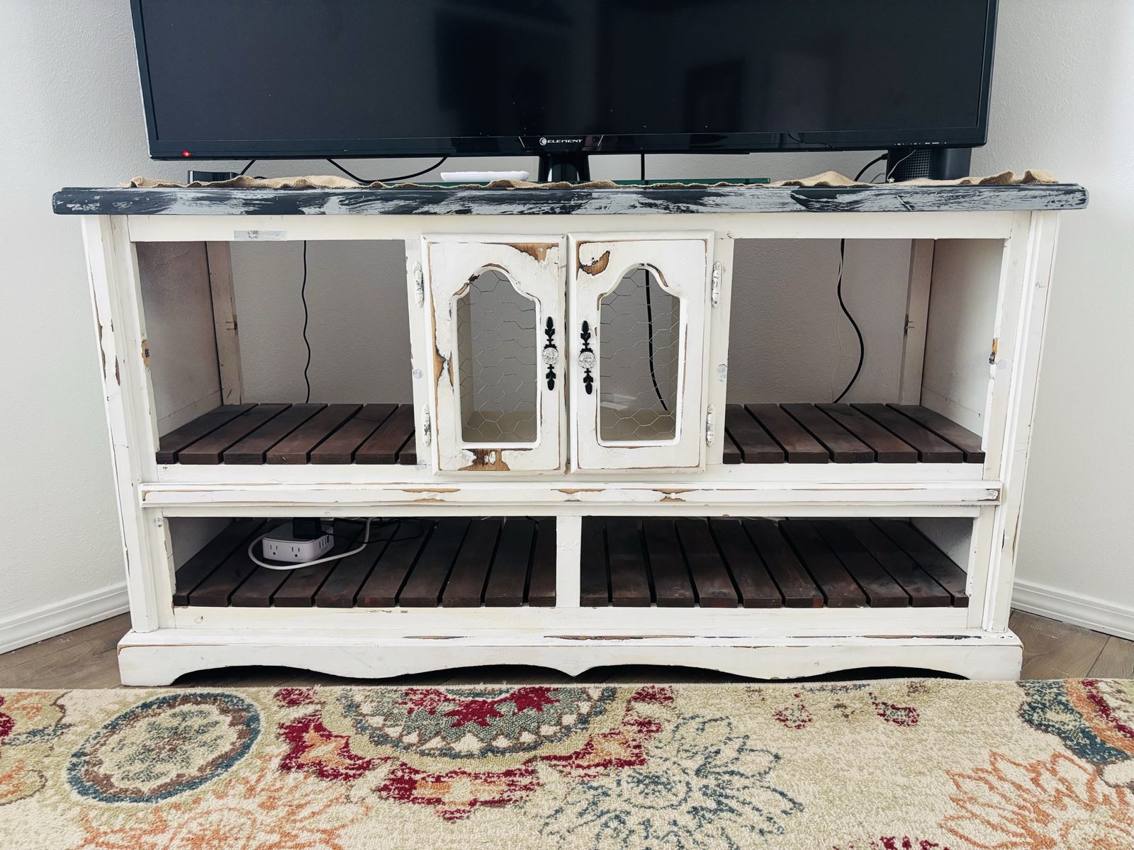 Adorable refinished tv stand 