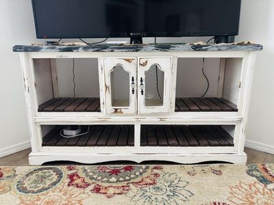 Adorable refinished tv stand