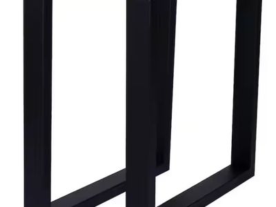 28 in. x 24 in. Square Wide Metal Table Legs (2-Pack)