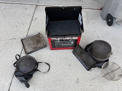 Camp Kitchen, Camp Chef Oven,stove, Dutchoven, Gri