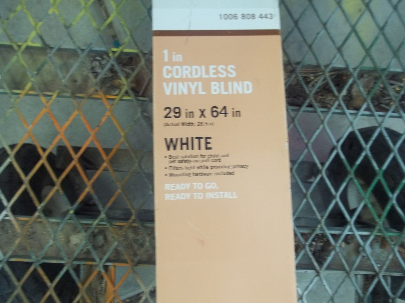 1" Cordless Vinyl Blind White