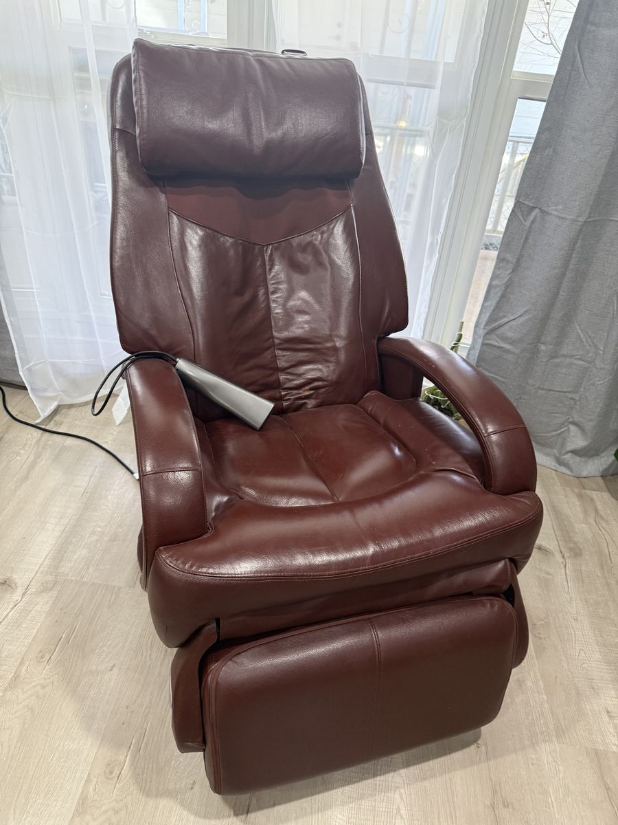 Human Touch HT-7120 Massage Chair Brown Leather Power Recline