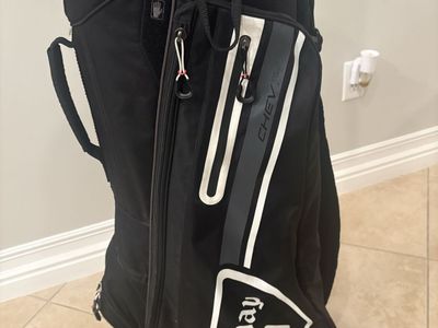 Callaway Chev 14 Golf Cart Bag - Black/White, 14-Way Top, Excellent Condition