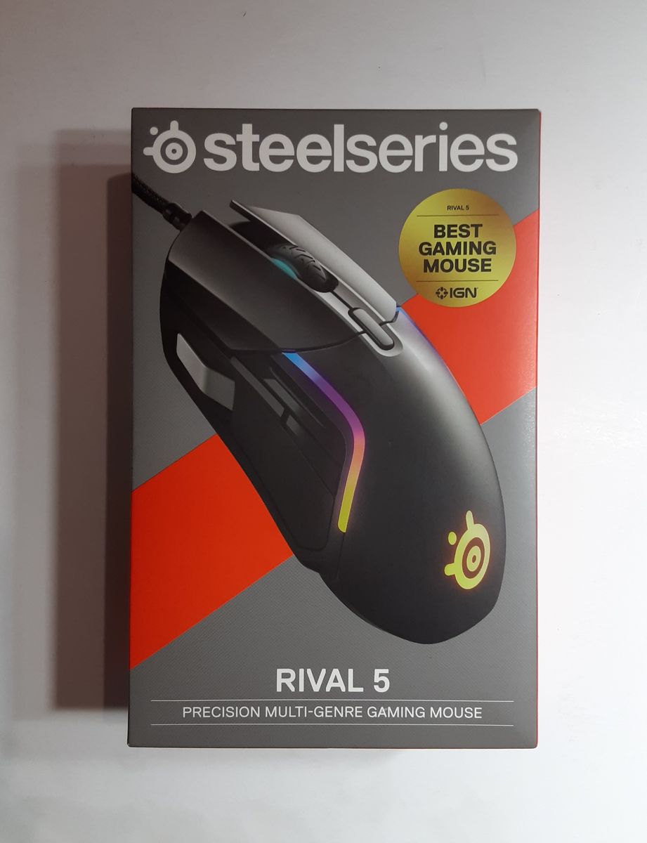 SteelSeries Rival 5 Gaming Mouse with PrismSync RGB Lighting and 9- Programmable Buttons – New