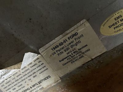 1949 ford Sedan 1/4 Patch Panel New