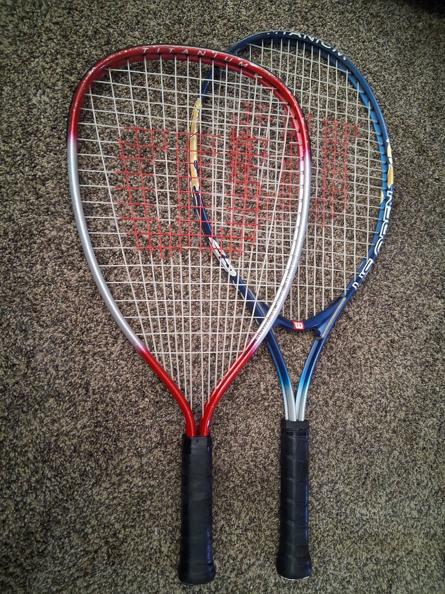 Wilson Titanium Racquets Pair - Racquetball Racquet & US Open 25 Tennis Racquet