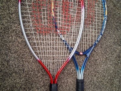 Wilson Titanium Racquets Pair - Racquetball Racquet & US Open 25 Tennis Racquet