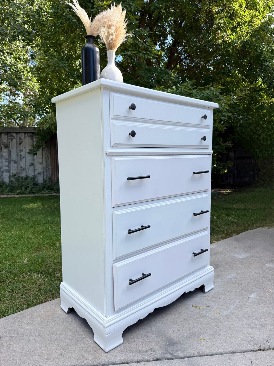Cute White Wood Dresser