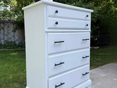 Cute White Wood Dresser