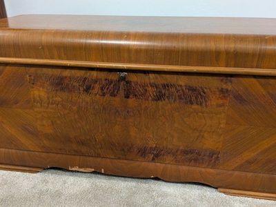 Vintage 1940's waterfall cedar chest