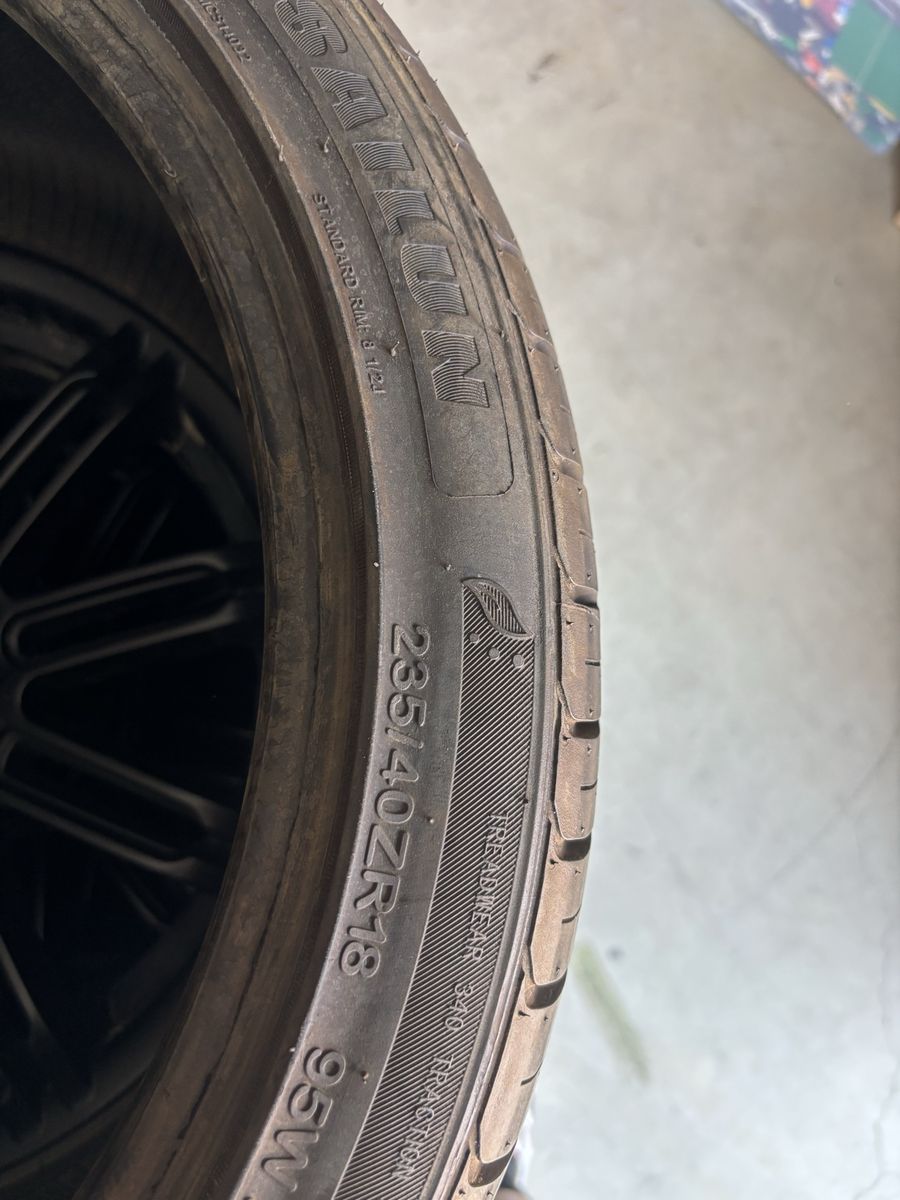 235/40ZR18 95W All-Season Performance Tire, Good Tread, Small Repair