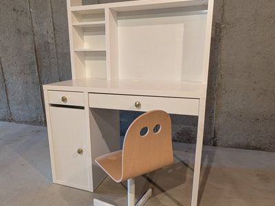 IKEA desk with top unit and chair