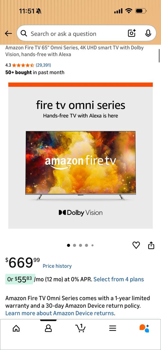 65" fire Tv Omni Series