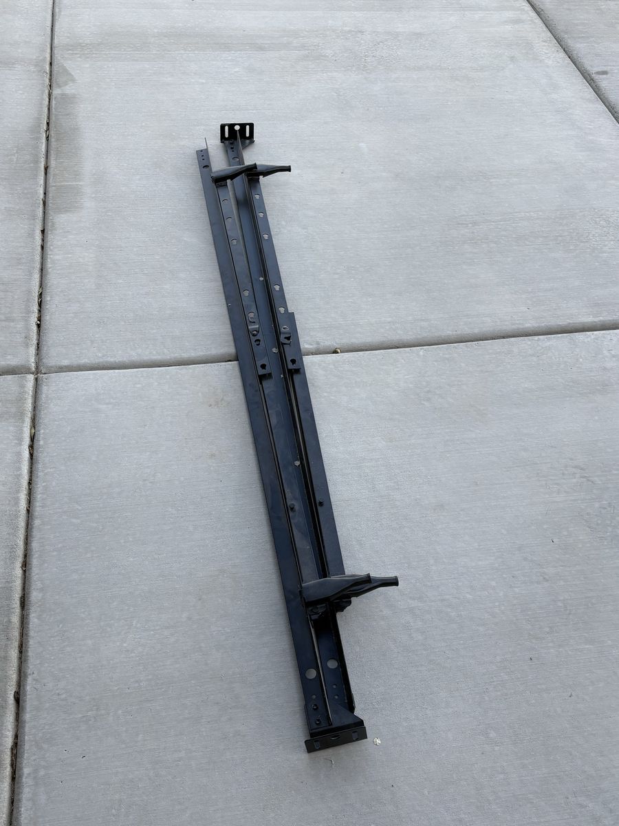 Adjustable Metal Bed Frame Rails - Black, Universal Fit