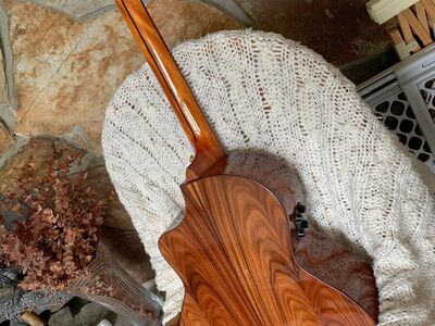 ****TAYLOR STYLE SANTOS MAHOGANY GUITAR, CUTAWAY INLAID ACOUSTIC ELECTRIC, SANTOS BODY AND SIDES, SOLID SANTOS TOP!!****