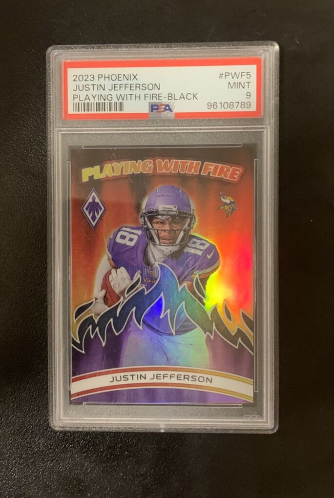 10/10 Justin Jefferson Panini Black PSA 9