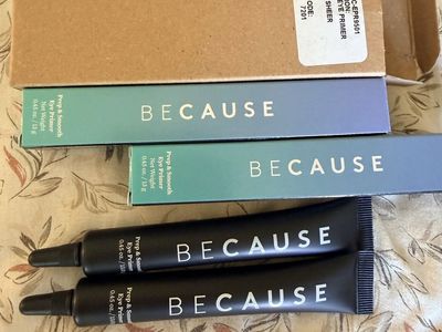 BECAUSE Cosmetics Prep & Smooth Eye Primer 0.45 oz Sheer - Set of 2