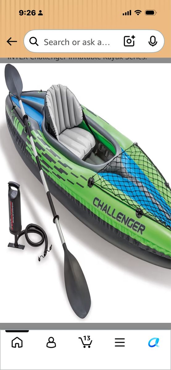 Intel Kayak with seat and paddle pumo and bag I have. Two kaysks