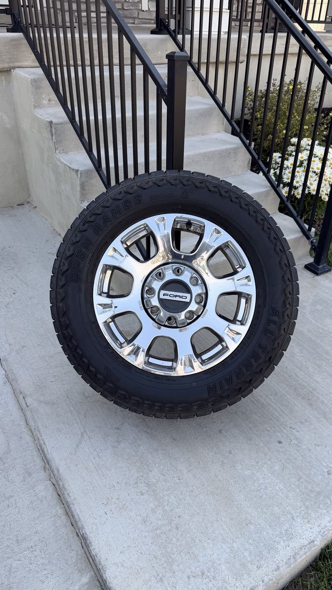 Ford F350 Rims and Tires 295/60R20 Open Range
