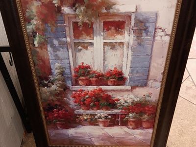 Framed Floral Window Art Print - Charming Home Decor