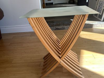 Ikea foldable table with tempered glass top