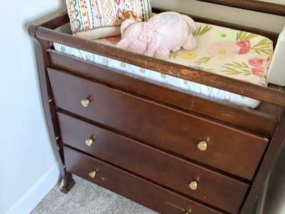 Solid Wood Oak Baby Changing Table/dresser
