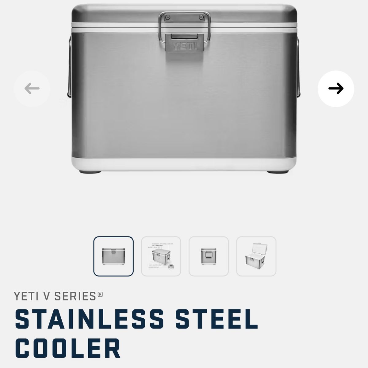 YETI STAINLESS STEEL COOLER $800