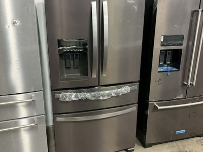 NEW WHIRLPOOL BLACK STAINLESS 4 DOOR FRENCH DOOR