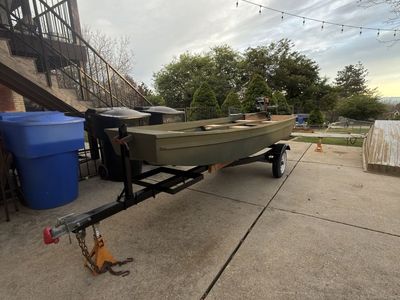 12ft Jon boat with motor and trailer