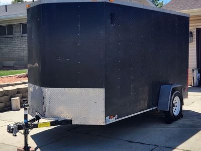 Enclosed Cargo Trailer – Black Single Axle – Side Door