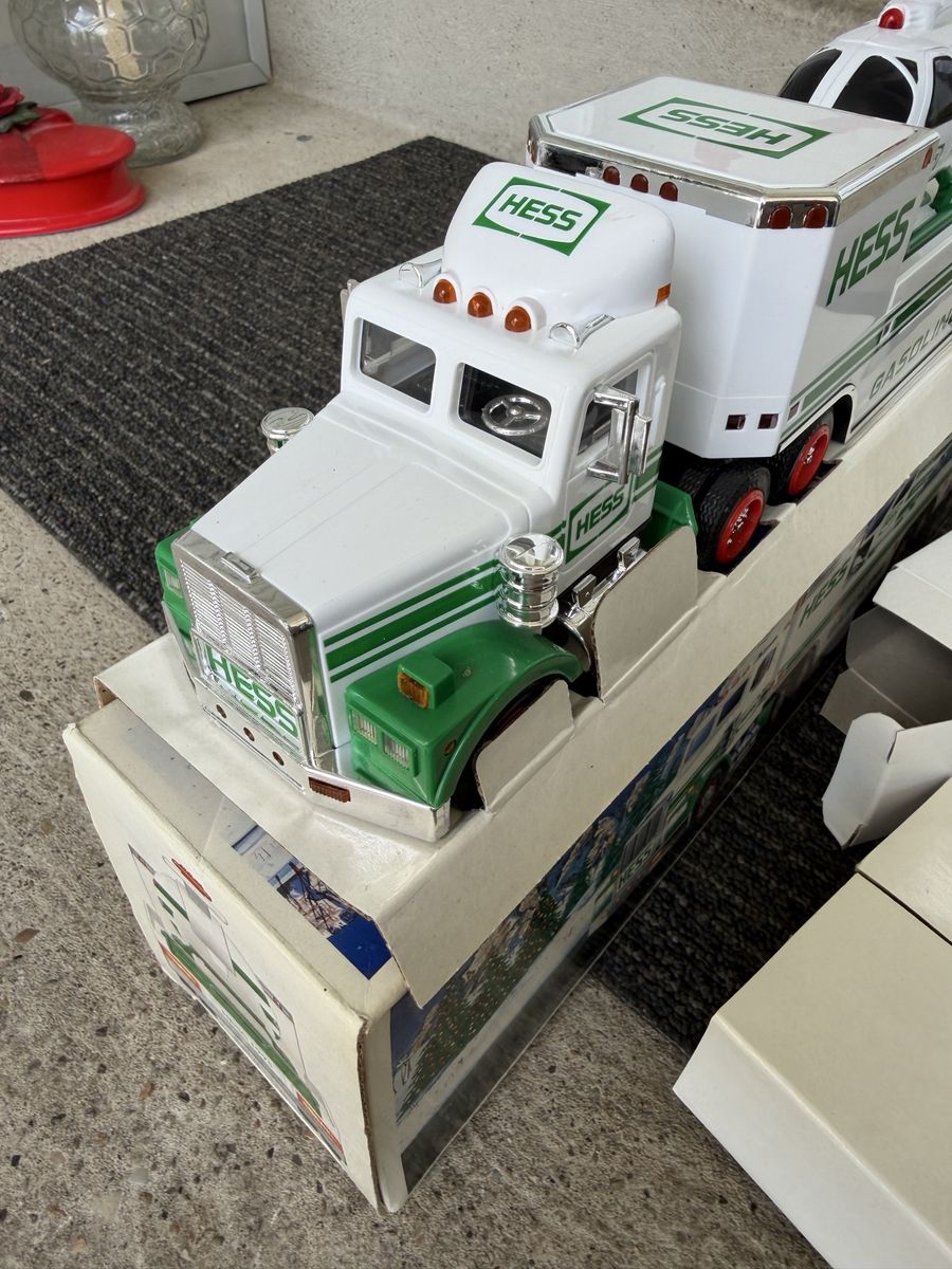 HESS 1993 Toy Truck & Helicopter w/ Original Box - Limited Edition Collectible