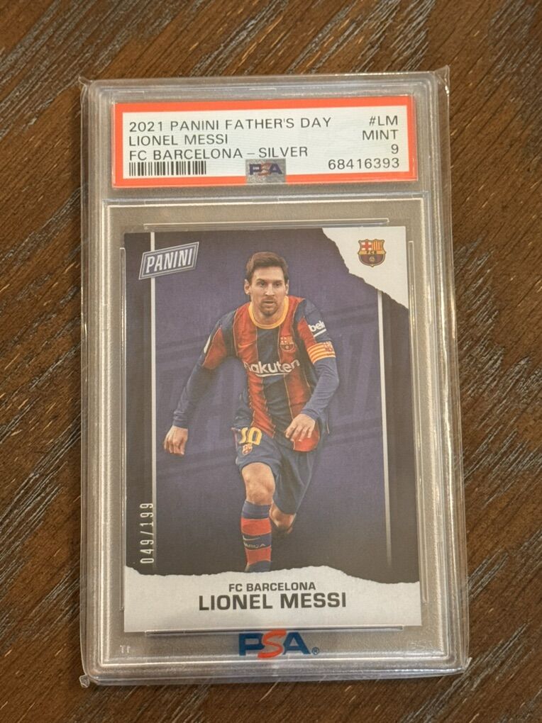 2021 Panini Fathers Day Lionel Messi Silver PSA 9