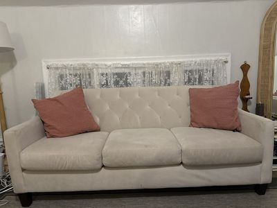 White microfiber couch
