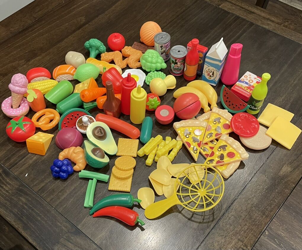Plastic Toy Food 86 Pieces