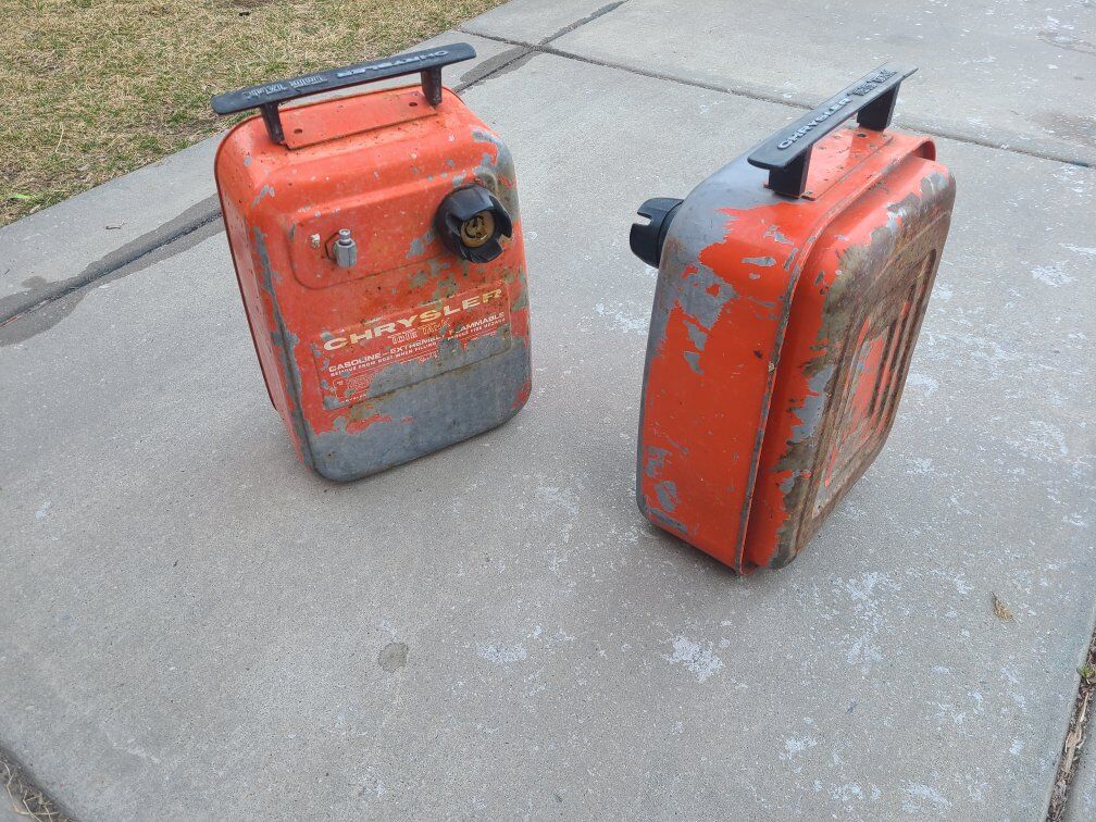 2 vintage tote tanks chrysler
