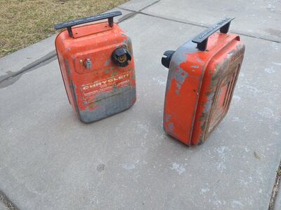 2 vintage tote tanks chrysler