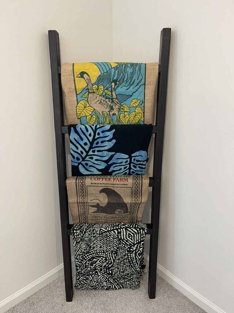 Handmade Wooden Blanket Ladder