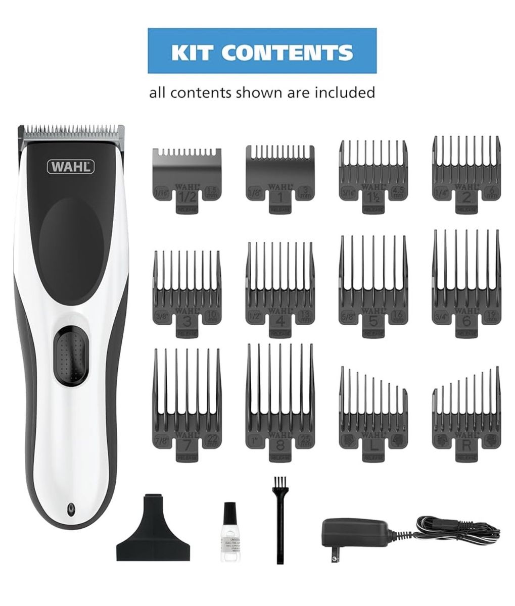Wahl Clipper Rechargeable Cord/Cordless Haircutting & Trimming Kit, 60 Min Runtime