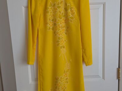 Yellow dress with pants Size S/M