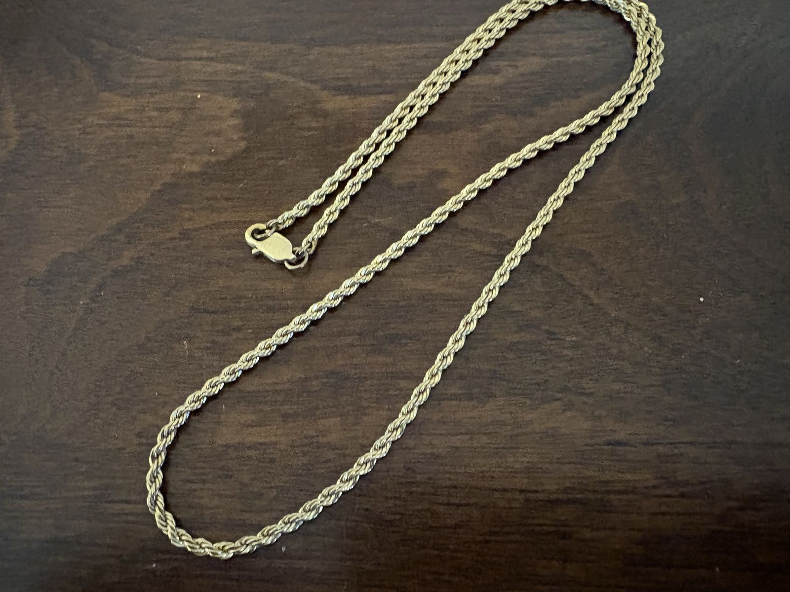 14K Gold Filled Twisted Rope Chain Necklace