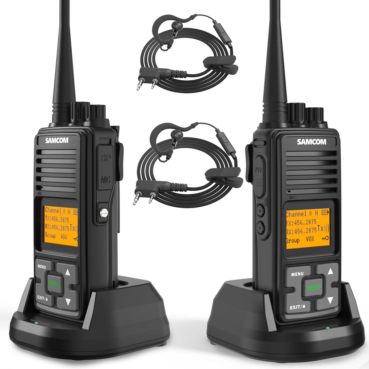 NEW SAMCOM FPCN10A-PRO Long Range 2 Way Radios, 2026 Upgrade High Power 3000mAh Walkie Talkies 2 Pcs`