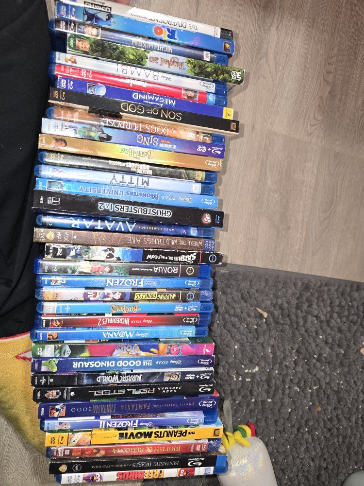blu rays and DVDs