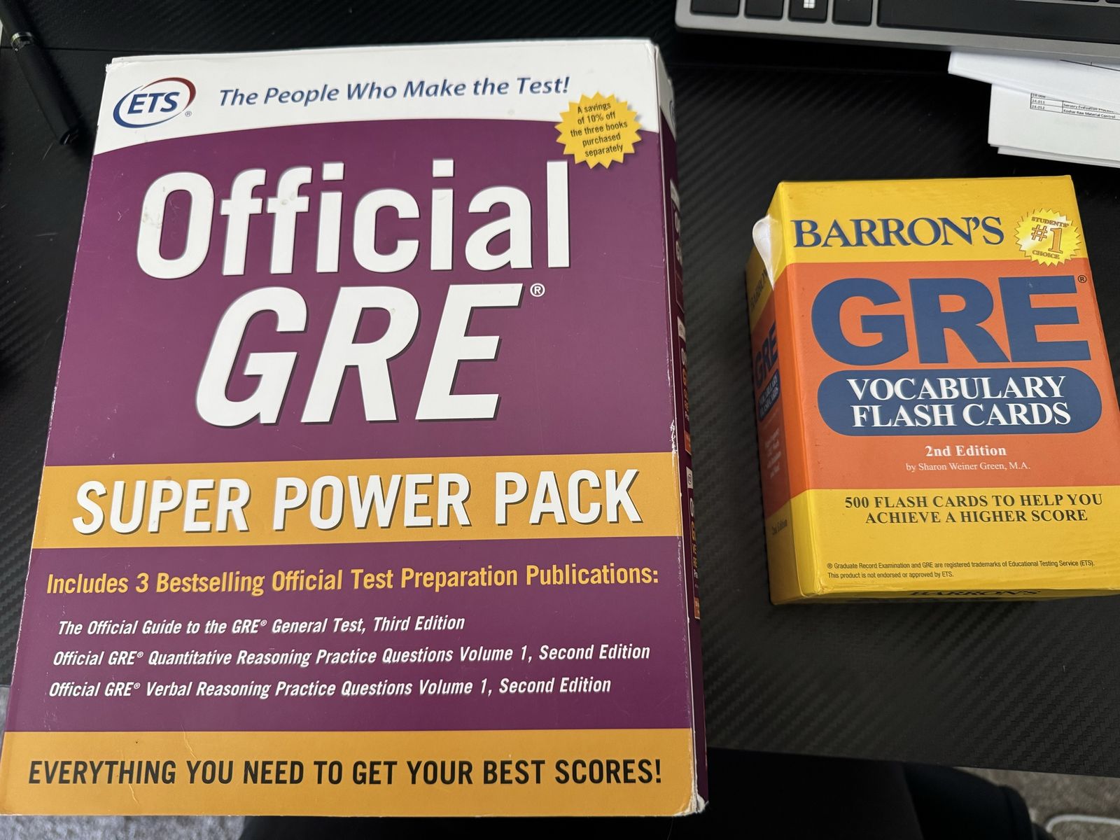 Official GRE Super Power Pack & Barron's GRE Vocabulary Flash Cards - Test Prep Set