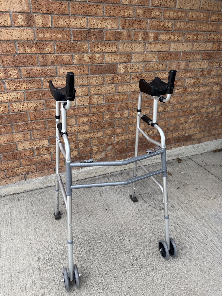 Convertible Adult Walker with Forearm Rests and Wheels - Adjustable Mobility Aid
